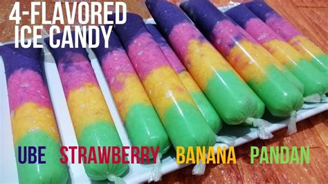 4 Flavored Ice Candy Rainbow Ice Candy Super Soft And Creamy