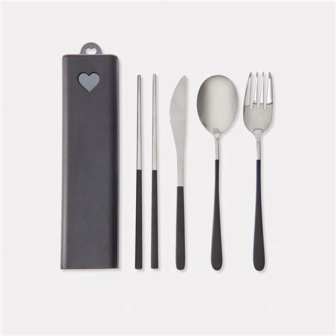 1 Person Stainless Steel Cutlery And Chopstick Kmart
