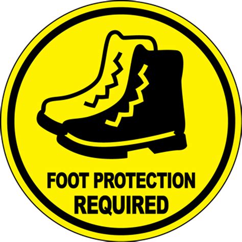 Foot Protection Floor Sign Graphic Products