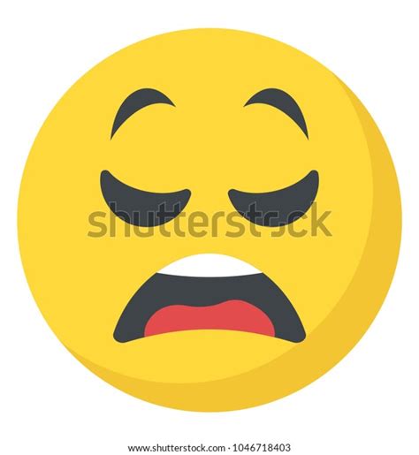 Distraught Smiley Weary Face Expression Via Stock Vector Royalty Free