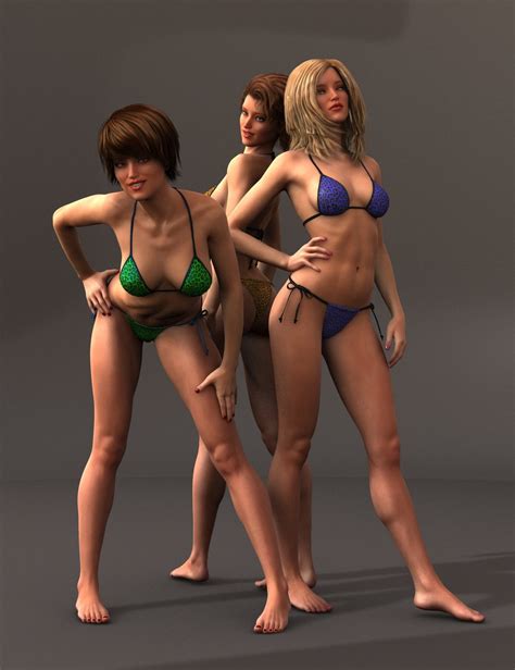 perfect 10 standing poses for genesis 2 female s daz 3d