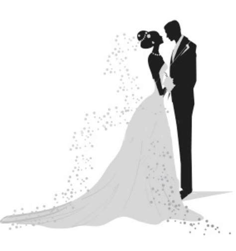 Bride And Groom Clipart Black White Weddingdecoration Clipartix