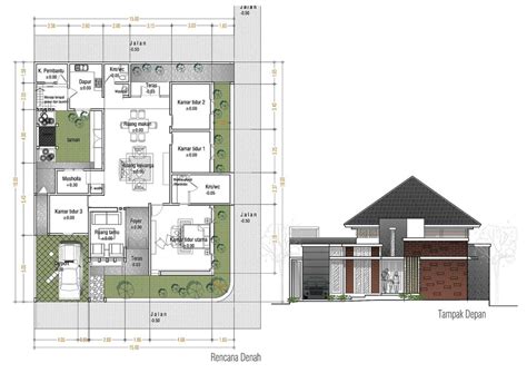 Ide denah rumah 3 kamar tidur untuk rumah minimalis. Desain Rumah 4 Kamar Tidur 15x18meter - Desain-Desain Rumah