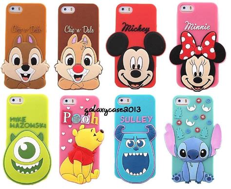 3d disney cartoon big head silicone soft back full case cover for iphone 5 5c 5s iphone cases