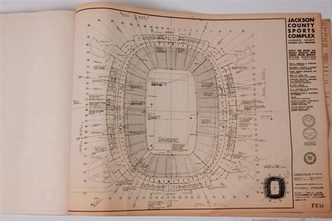Sold Price Arrowhead Stadium Architectural Blueprints 1969 March 6