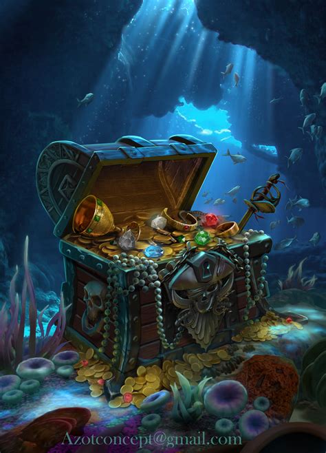 Artstation Pirate`s Chest With Treasure