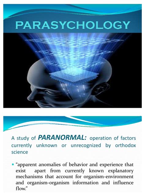 Parapsychology Parapsychology Psychological Trauma