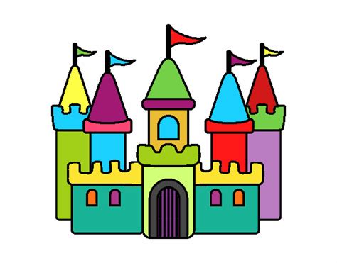 Desenho De Desenho De Castelo Colorido Pintado E Colorido Por Usuário
