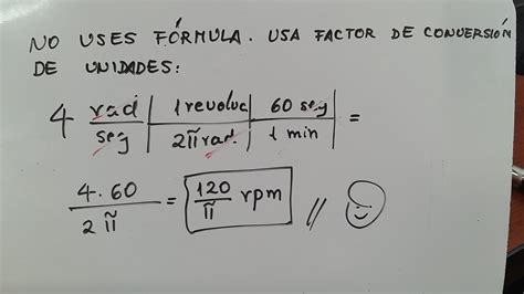 Calculo De Revoluciones Por Minuto