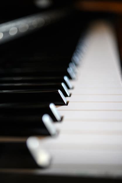 Nahaufnahme Einer Klaviertastatur Premium Foto