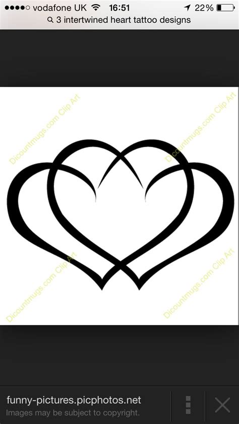3 Hearts Entwined Little Heart Tattoos Heart Tattoo Designs Heart