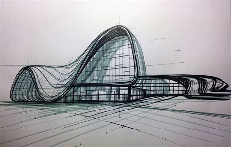 Architectural Sketching Zaha Hadid Architecture Architecture Sketch