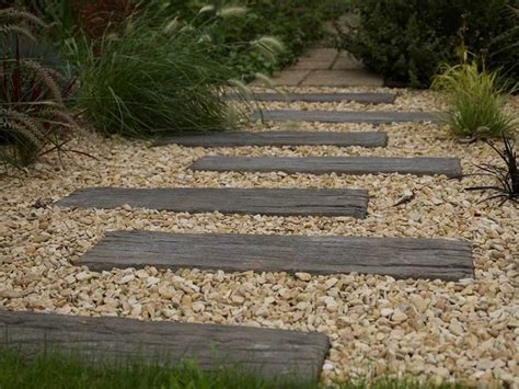 Gravel And Sleeper Paths Garden Paving Garden Landscape Design