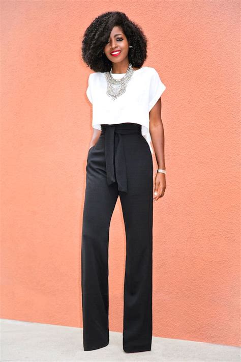 Style Pantry Boxy Crop Top Belted High Waist Pants Attire Women