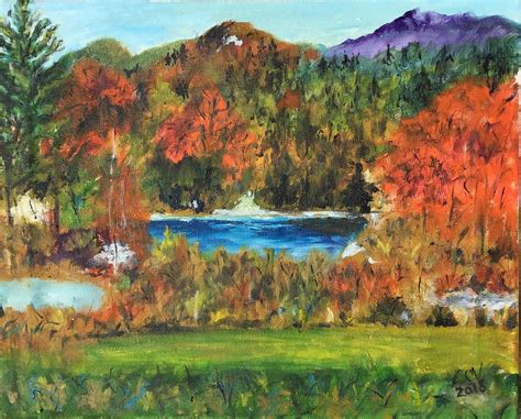 Fall In The Adirondacks Painting By Lucille Valentino