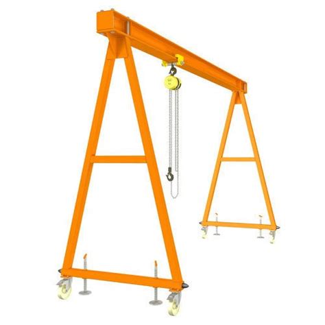 Single Girder Portable Gantry Crane Maximum Lifting Capacity Ton