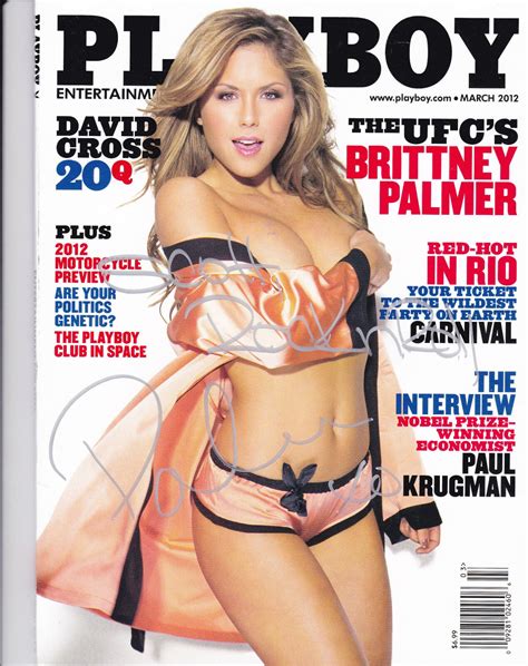 UFC MMA Octagon Girl Brittney Palmer Autographed Signed PLAYbabe Mag