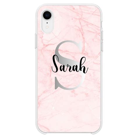 Initials Phone Case Personalised Marble Cover For Apple Iphone Xr 11
