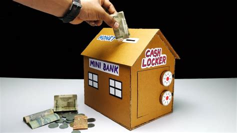 Diy Mini Bank With Combination Lock From Cardboard Diy Cash