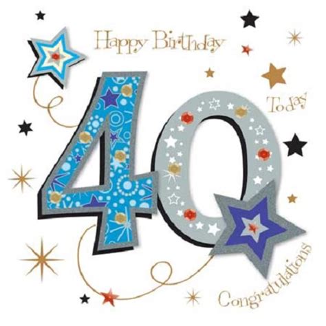 I'm wishing you a warm and bright 40th birthday. Happy 40th Birthday Greeting Card By Talking Pictures | Cards