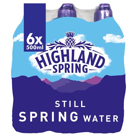 Highland Spring Still Spring Water 6 X 750ml Still And Flavoured Water