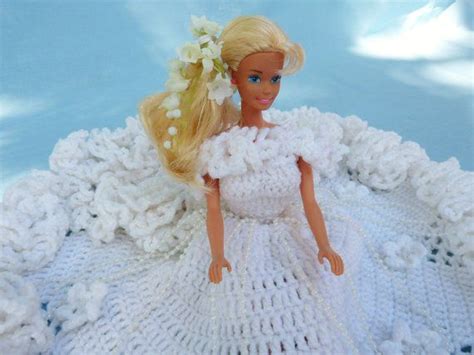 Wedding Dress Vintage Barbie OOAK Hand Crocheted Elaborate Etsy Vintage Dresses Vintage