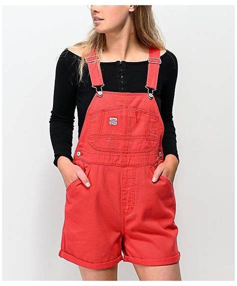 Red Overalls Shorts Overalls Outfits Blue Jean Overalls Cute
