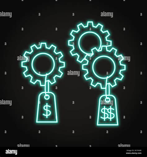 Software Pricing Strategy Neon Icon In Line Style Price Options