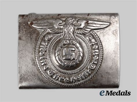 Germany Ss A Waffen Ss Emncos Belt Buckle Emedals