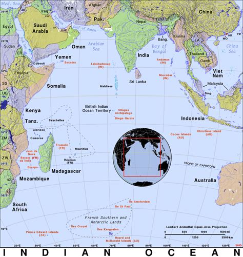 Indian Ocean · Public Domain Maps By Pat The Free Open Source
