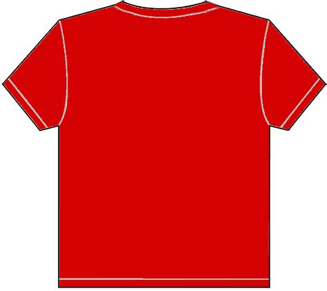 T Shirt Template Red Clipart Best