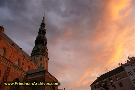 Sunset In Riga The Friedman Archives Stock Photo Images By Gary L