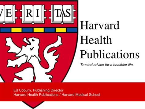 Ppt Harvard Health Publications Powerpoint Presentation Free