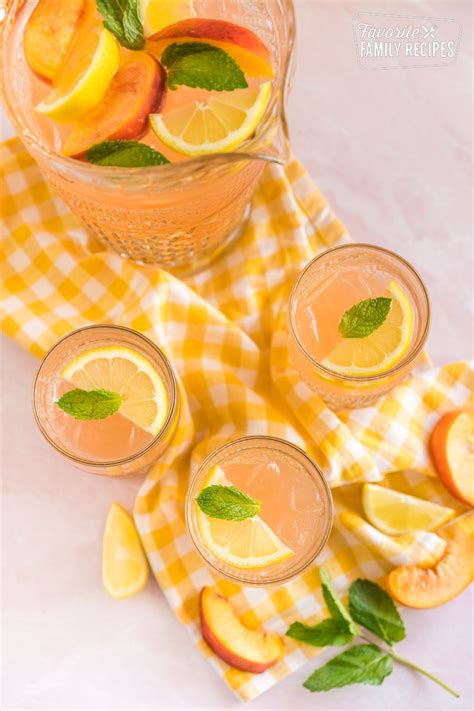 Refreshing Peach Lemonade Recipe With Fresh Peaches