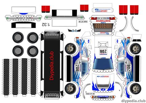 Paper Cars How To Make Model Templates Origami Race Auto Diypedia