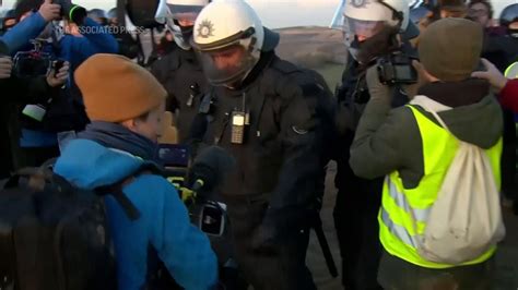 greta thunberg carried away by german police