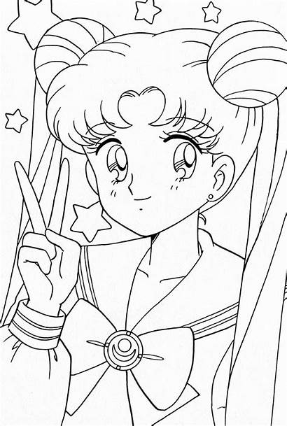 Coloring Pages Sailor Moon Drawing Sheets Anime
