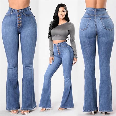 Sexy High Waist Jeans Women Single Breasted Loose Plus Size Casual