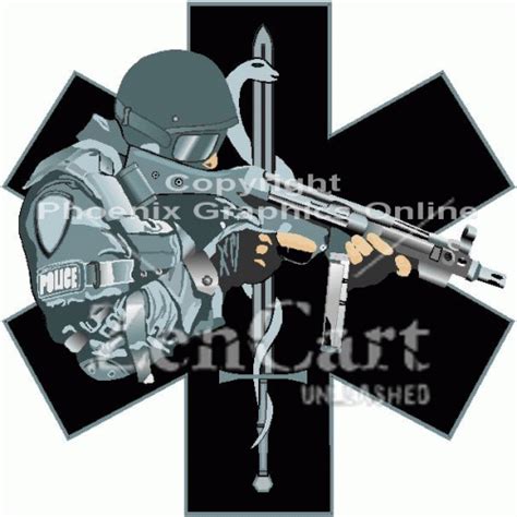 Subdued Tactical Swat Medic Star Of Life Decal 827 2061 Phoenix