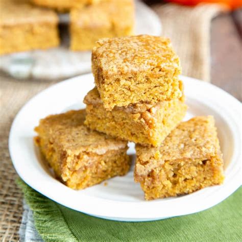 Easy Pumpkin Spice Blondies One Bowl One Spoon Fuss Free Flavours