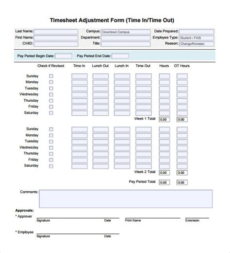 FREE 8+ Sample Timesheet Calculator Templates in PDF