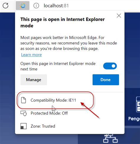 How To Change Ie Type Of Compatibility Mode In Microsoft Edge
