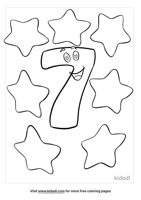 Free Number 7 Coloring Page Coloring Page Printables Kidadl