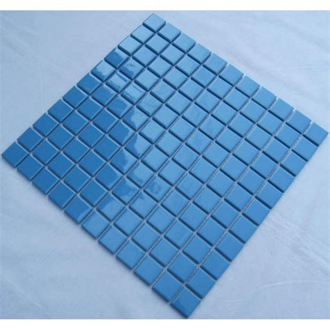 Glazed Porcelain Square Mosaic Tiles Design Blue Ceramic Tile Swimming