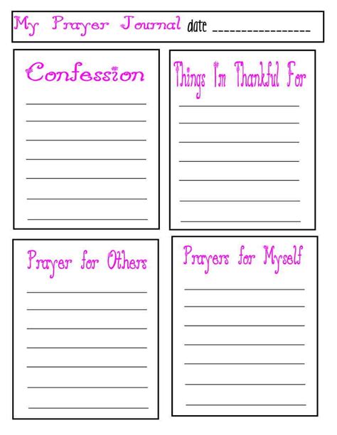 Free Printable Prayer Journal Free Printable