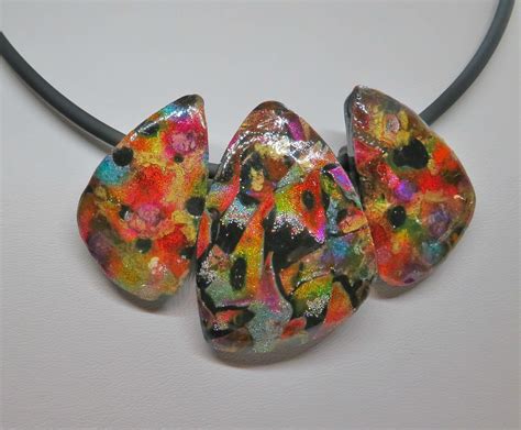 Sparkly Polymer Clay Necklace T For Her Colorful Etsy In 2021