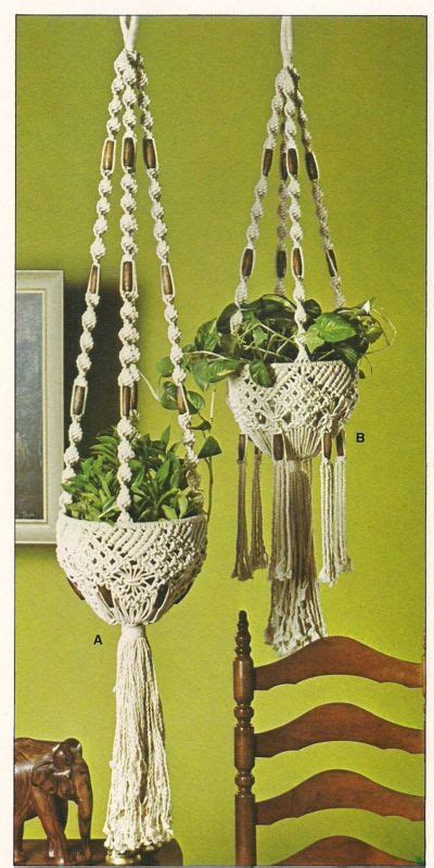 If you're looking for a pot to hold larger plants, these diy planters are soft in color and big in size. Enclosed Macrame Plant Hanger Pattern -Craft Book:# OPUS2 ...