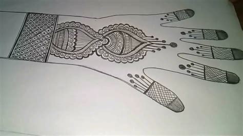Arabic Mehndi Design On Paper Mehndi Design With Pencil On Paper