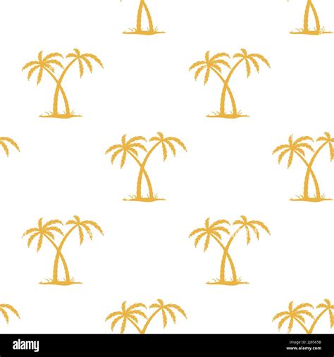 Pattern With Palms Tropical Nature And Exotic Plant Tree Vector