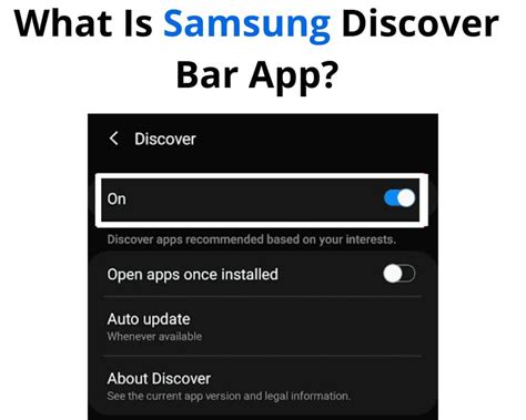 What Is Samsung Discover Bar App Should I Remove It